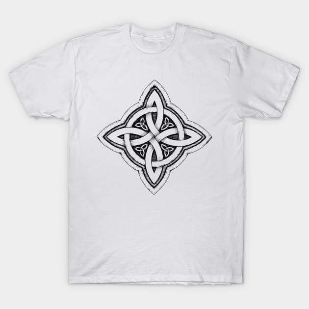 Celtic Luck Knot T-Shirt by Art By Cleave